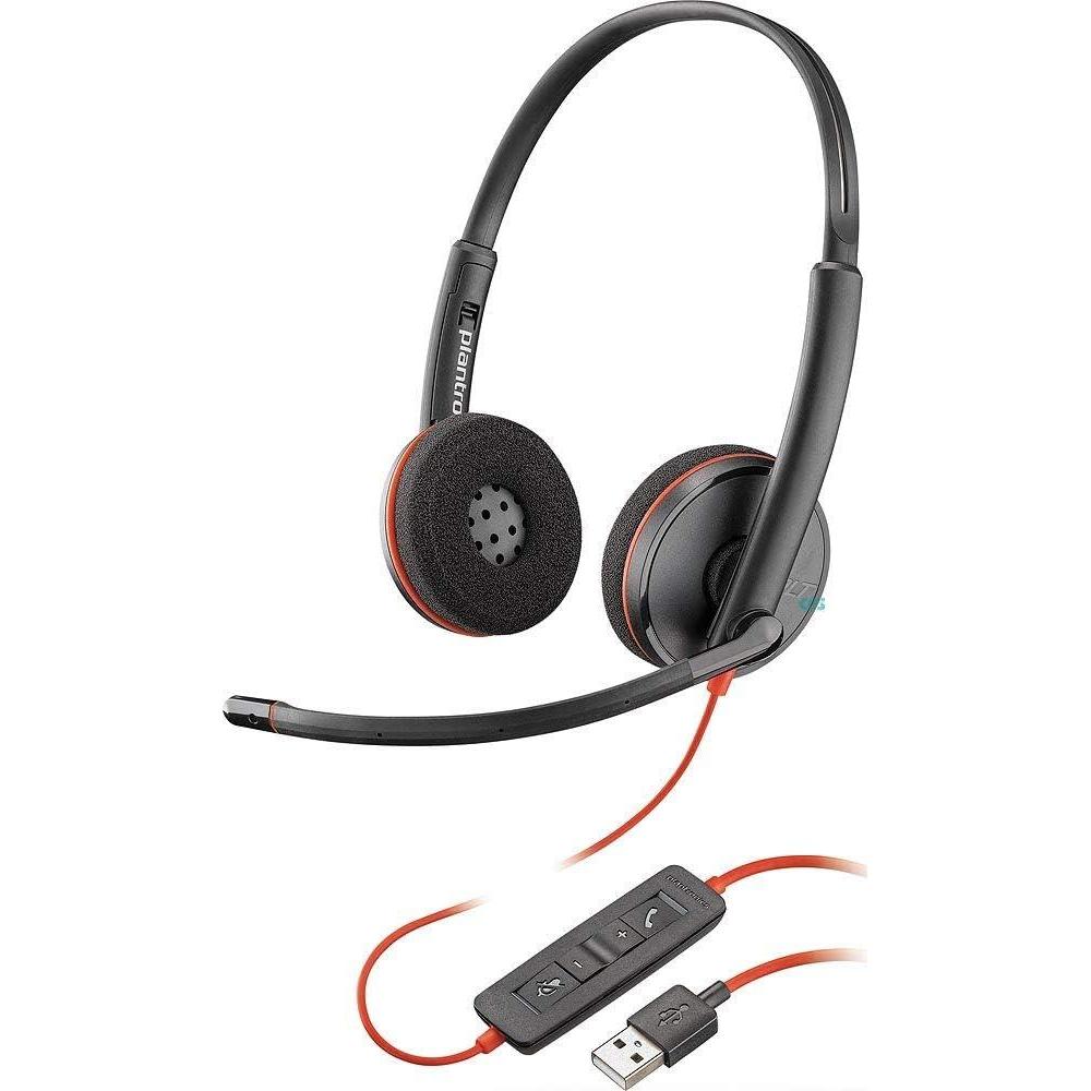 imagePlantronics  Blackwire 3220  Wired DualEar Stereo Headset with Boom Mic  USBA to connect to your PC andor Mac1 Count Pack of 1