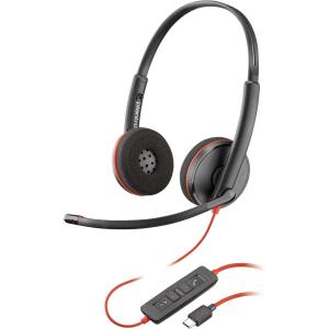 Plantronics – Blackwire 3220 – Wired Dual-Ear (Stereo) Headset with Boom Mic – USB-A to connect to your PC and/or Mac(One size)