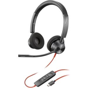 Plantronics – Blackwire 3320 USB-A – Wired, Dual-Ear (Stereo) Headset with Boom Mic – USB-A to Connect to Your PC, Mac or Cell Phone – Works with Teams, Zoom & More(Standard)