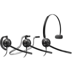 Plantronics – EncorePro HW540 Convertible Headet – Wired Convertible (3 wearing styles) Headset with Boom Mic – Connect to your PC and/or Deskphone, One Size, Black(Headset)