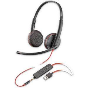 Poly Blackwire 3225 Wired Headset (Plantronics) – Noise-Canceling Mic – Stereo Design – Connect to PC/Mac/Mobile via USB-C, USB-A, or 3.5mm – Works w/Teams, Zoom – Amazon Exclusive(1 Count (Pack of 1))