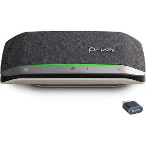 Poly Sync 20+ Personal Portable Bluetooth Speakerphone (Plantronics) – Noise/Echo Reduction – USB-C Bluetooth Adapter – Works w/Teams, Zoom, PC, Mac, Mobile – Amazon Exclusive(2023 Version (USB-C & USB-A))