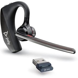 Poly Voyager 5200 UC Wireless Headset & Charging Case (Plantronics) – Single-Ear Headset w/Noise-Canceling Mic – Connect Mobile/Mac/PC via Bluetooth – Works w/Teams, Zoom