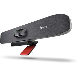 Poly Studio R30 4K Video Conference System – Camera, Mic, and Speaker Bar for Small Rooms – Presenter Tracking, NoiseBlockAI, Framing – Plug & Play – Works w/Teams, Zoom & More