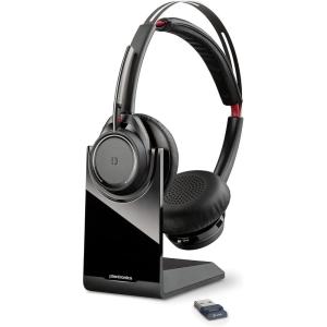 Poly Voyager Focus UC Wireless Headset for Computer w/Charge Stand (Plantronics) – Active Noise Canceling (ANC) – Connect PC/Mac/Mobile via Bluetooth – Works w/Microsoft Teams, Zoom -Amazon Exclusive(2021 Version (USB-A Only))