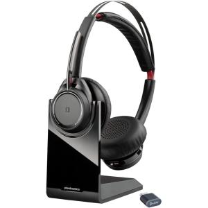 Poly Voyager Focus UC Wireless Headset for Computer w/Charge Stand (Plantronics) – Active Noise Canceling (ANC) – Connect PC/Mac/Mobile via Bluetooth – Works w/Microsoft Teams, Zoom -Amazon Exclusive(2023 Version (USB-C & USB-A))