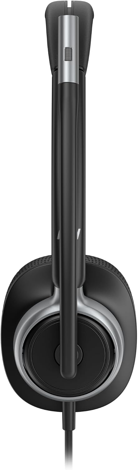 image:imageHP Poly Mission 420 USB Stereo Headset USBC amp USBA PlugandPlay AI NoiseReducing amp Adjustable Boom Mic Inline Controller OverEar Design TCO Certified C01B8AA