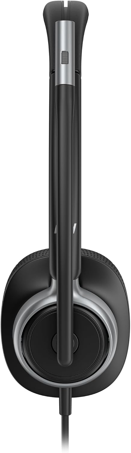 image:imageHP Poly Mission 420 USB Stereo Headset USBC amp USBA PlugandPlay AI NoiseReducing amp Adjustable Boom Mic Inline Controller OverEar Design TCO Certified C01B8AA