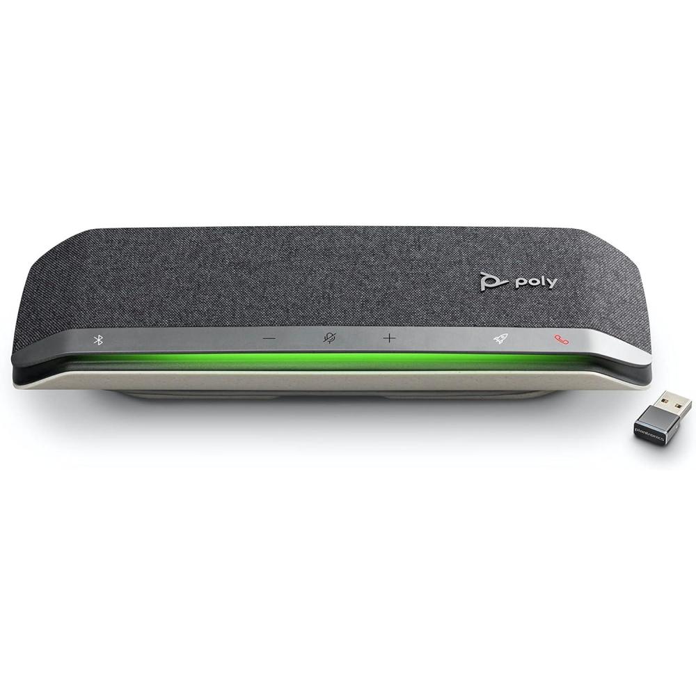imagePoly Hautparleur intelligent Poly Sync 40 Bluetooth Plantronics Espaces de travail flexibles Connexion un PCMac via Dongle inclus et via Bluetooth pour les smartphones Zoom certifiUSBA