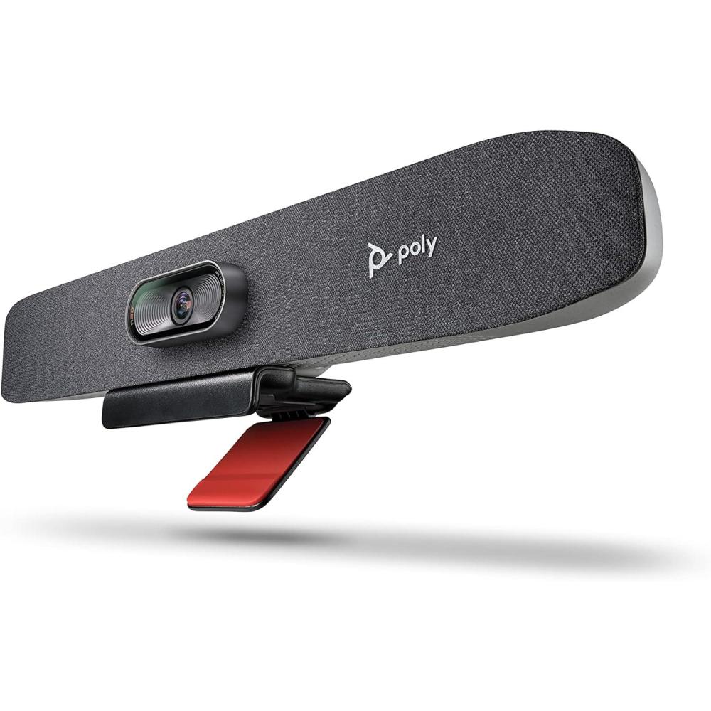imagePoly Studio R30 Systme de visioconfrence 4K Plantronics Barre avec camra micro et hautparleur pour les petites salles Suivi de lintervenant NoiseBlockAI cadrage des intervenants