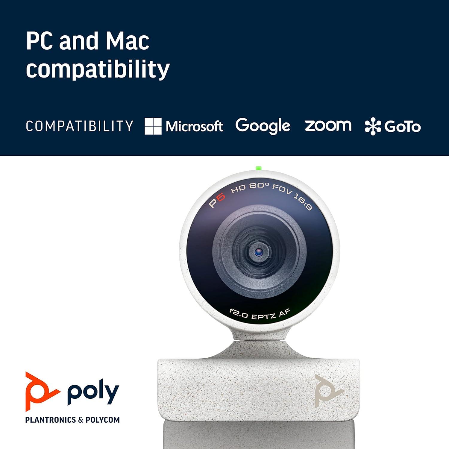 imagePOLY Webcam Studio P5 ampamp Blackwire 3210 USBA 1 couteurWebcam Headset