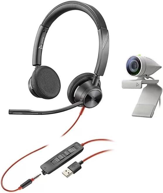 imagePOLY Webcam Studio P5 ampamp Blackwire 3210 USBA 1 couteurWebcam Headset
