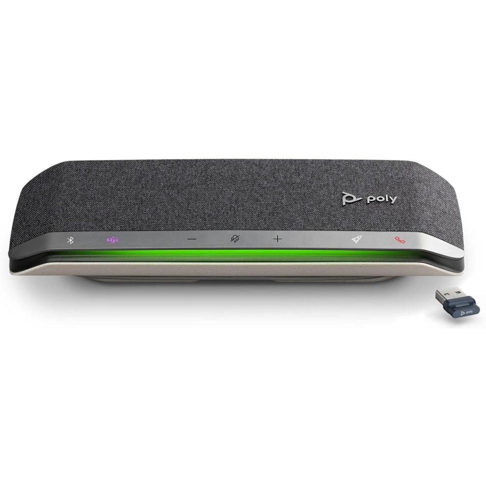 imageHautparleur intelligent Poly Sync 40  Espaces de travail flexibles  Connexion  un PCMac via adaptateur BT600 et via Bluetooth pour les smartphones  Certifi Microsoft TeamsUSBA