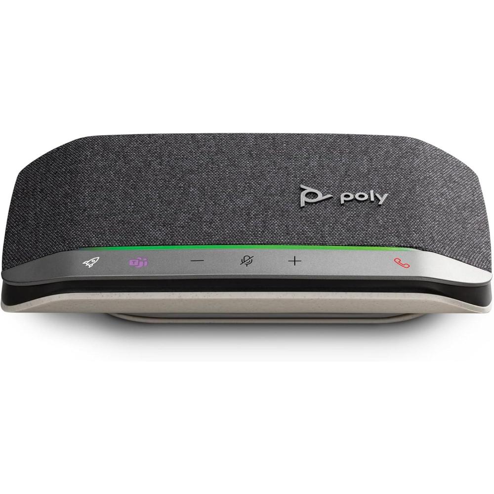imageHautparleur portable personnel intelligent USBC Poly Sync 20 Plantronics Longue autonomie Rduction du bruitde lcho Fonctionne avec Teams certifi Zoom PC Mac MobileUSBC USBCA
