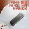 Haut-parleur intelligent Poly Sync 40+ – Espaces de travail flexibles – Connexion à un PC/Mac via adaptateur BT600 et via Bluetooth pour les smartphones – Certifié Microsoft Teams(Teams certified)
