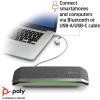 Haut-parleur intelligent Poly Sync 40 – Espaces flexibles – Connexion à un PC/Mac via USB-A ou USB-C et via Bluetooth pour les smartphones – Fonctionne avec Teams, Zoom(USB-A)