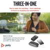 Haut-parleur portable personnel intelligent USB-C Poly Sync 20 (Plantronics) – Longue autonomie – Réduction du bruit/de l&rsquo;écho – Fonctionne avec Teams (certifié), Zoom, PC, Mac, Mobile(USB-C + USB-C/A)