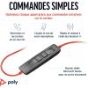 Micro-casque filaire Poly Blackwire 3320 – Perche de microphone flexible – Stéréo hi-fi – Connexion à un PC/Mac via USB-C ou USB-A – Certifié pour Microsoft Teams(USB-C + USB-C/A)