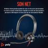 Micro-casque filaire Poly Blackwire 3320 – Perche de microphone flexible – Stéréo hi-fi – Connexion à un PC/Mac via USB-C ou USB-A – Certifié pour Microsoft Teams(USB-C + USB-C/A)
