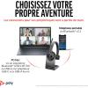 Micro-casque sans fil Poly Voyager 4310 UC et socle de chargement – Micro-casque Bluetooth monaural avec perche de microphone antibruit – Connexion à un PC/Mac/Téléphone portable – Teams (certifié)(USB-C + USB-C/A)