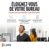 Micro-casque sans fil Poly Voyager 4320 UC – Micro-casques binauraux avec perche microphone antibruit – Connexion à un PC/Mac/Téléphone portable via Bluetooth – Fonctionne avec Teams, Zoom(USB-C + USB-C/A)