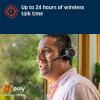 Micro-casque sans fil Poly Voyager 4320 UC – Micro-casques binauraux avec perche microphone antibruit – Connexion à un PC/Mac/Téléphone portable via Bluetooth – Fonctionne avec Teams, Zoom(Standard)