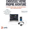 Micro-casque sans fil Poly Voyager 4320 UC – Micro-casques binauraux avec perche microphone antibruit – Connexion à un PC/Mac/Téléphone portable via Bluetooth – Fonctionne avec Teams, Zoom(USB-C + USB-C/A)