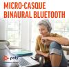 Micro-casque sans fil Poly Voyager Focus 2 UC avec microphone (Plantronics) – Annulation active du bruit (ANC) – Connexion à un PC/Mac/Téléphone portable via Bluetooth – Fonctionne avec Teams, Zoom(USB-A)