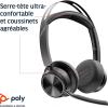 Micro-casque sans fil Poly Voyager Focus 2 UC avec microphone (Plantronics) – Annulation active du bruit (ANC) – Connexion à un PC/Mac/Téléphone portable via Bluetooth – Fonctionne avec Teams, Zoom(USB-A)