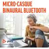 Micro-casque sans fil Poly Voyager Focus 2 UC avec microphone (Plantronics) – Annulation active du bruit (ANC) – Connexion à un PC/Mac/Téléphone portable via Bluetooth – Fonctionne avec Teams, Zoom(USB-C)