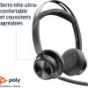 Micro-casque sans fil Poly Voyager Focus 2 UC avec microphone (Plantronics) – Annulation active du bruit (ANC) – Connexion à un PC/Mac/Téléphone portable via Bluetooth – Fonctionne avec Teams, Zoom(USB-C)