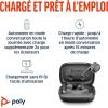 Écouteurs sans fil Poly Voyager Free 60 UC (Plantronics) – Microphones antibruit – Fonction d&rsquo;annulation active du bruit (ANC) – Étui de chargement portable – Compatible avec iPhone, Android, PC/Mac(USB-C + USB-C/A)