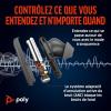 Écouteurs sans fil Poly Voyager Free 60 UC (Plantronics) – Microphones antibruit – Fonction d&rsquo;annulation active du bruit (ANC) – Étui de chargement portable – Compatible avec iPhone, Android, PC/Mac(USB-C + USB-C/A)