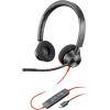 Micro-casque filaire Poly Blackwire 3320 – Perche de microphone flexible – Stéréo hi-fi – Connexion à un PC/Mac via USB-C ou USB-A – Certifié pour Microsoft Teams(USB-C + USB-C/A)