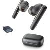 Écouteurs sans fil Poly Voyager Free 60 UC (Plantronics) – Microphones antibruit – Fonction d&rsquo;annulation active du bruit (ANC) – Étui de chargement portable – Compatible avec iPhone, Android, PC/Mac(USB-C + USB-C/A)