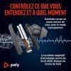 Écouteurs sans fil Poly Voyager Free 60 Poly (Plantronics) – Microphones antibruit – Fonction d&rsquo;annulation active du bruit (ANC) – Étui de chargement portable – Compatible avec iPhone, Android