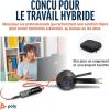 Micro-casque filaire Poly Blackwire 5210 (Plantronics) – Perche microphone antibruit flexible – Design monaural – Connexion à un PC/Mac, téléphone portable via USB-C, USB-A ou prise Jack 3,5 mm(USB-C + USB-C/A)