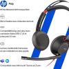 Micro-casque filaire Poly Blackwire 5220 – Perche microphone antibruit flexible – Conception ergonomique – Connexion à un PC/Mac, téléphone portable via USB-C, USB-A ou prise Jack 3,5 mm(USB-C + USB-C/A)