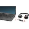Micro-casque filaire haut de gamme Poly Blackwire 8225 – Annulation active du bruit – Son binaural hi-fi – Connexion à un PC/Mac – Certifié Microsoft Teams(Arceau)