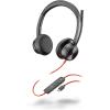 Micro-casque filaire haut de gamme Poly Blackwire 8225 – Annulation active du bruit – Son binaural hi-fi – Connexion à un PC/Mac – Certifié Microsoft Teams(Arceau)