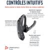Micro-casque sans fil Plantronics Voyager 5200 Poly, micro-casque Bluetooth monaural avec micro antibruit, design ergonomique, commandes vocales, léger, connexion au mobile/à la tablette via Bluetooth(USB-A)