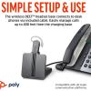 Plantronics Micro-Casque DECT sans Fil CS540 – Monaural (Mono) Convertible (3 Styles de Port) – Connexion au téléphone de Bureau – Microphone antibruit – Exclusivité Amazon(Charging Stand + Handset Lifter)