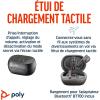 Écouteurs sans fil True Wireless Poly Voyager Free 60+ UC – Micros antibruit pour des appels clairs – ANC – Étui de chargement tactile – Fonctionne avec iPhone, Android, PC/Mac – Certifié Teams – Noir(USB-C + USB-C/A)