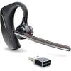 Micro-casque sans fil Plantronics Voyager 5200 Poly, micro-casque Bluetooth monaural avec micro antibruit, design ergonomique, commandes vocales, léger, connexion au mobile/à la tablette via Bluetooth(USB-C)