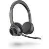 Micro-casque sans fil Poly Voyager 4320 UC – Micro-casques binauraux avec perche microphone antibruit – Connexion à un PC/Mac/Téléphone portable via Bluetooth – Fonctionne avec Teams (certifié), Zoom(Teams certified)