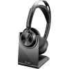 POLY Écouteur sans Fil Voyager Focus 2 UC avec Support de Microphone et de Charge: PC Compatible Via l&rsquo;adaptateur Bluetooth BT700 Inclus ou par câble USB