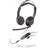 Plantronics – Micro-casque USB-C Blackwire 5220 – filaire binaural pour ordinateur avec micro perche – Connexion à un PC/Mac, une tablette et/ou un téléphone portable via USB-C ou prise Jack 3,5 mm(USB-C)