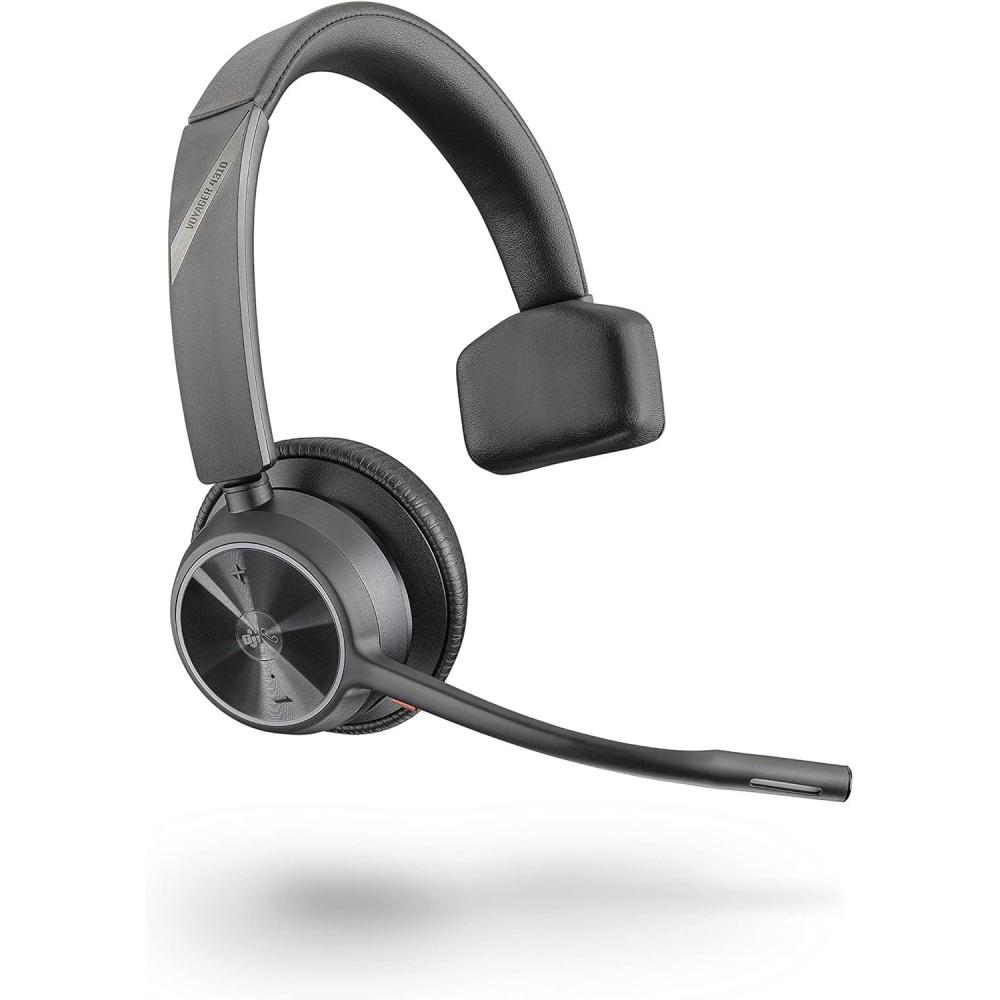 imageMicrocasque sans fil Poly Voyager 4310 UC Microcasque Bluetooth monaural avec perche de microphone antibruit Connexion un PCMacTlphone portable via Bluetooth Fonctionne avec Teams ZoomUSBC