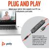 Micro-casque filaire Poly Blackwire 3325 – Perche de microphone flexible – Son stéréo hi-fi – PC/Mac/téléphone portable – Certifié pour Microsoft Teams(USB-C + USB-C/A)