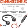 Micro-casque filaire Poly Blackwire 3325 – Perche de microphone flexible – Son stéréo hi-fi – PC/Mac/téléphone portable – Certifié pour Microsoft Teams(USB-C + USB-C/A)